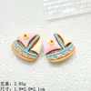 Accesorios de Resina de Color Sólido Serie Perro Feliz de Playa Pegamento de Crema para Manualidades Funda para Teléfono Móvil Pasador Hecho a Mano Joyería de Titular