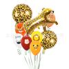 Set de Globos de Cebra Jirafa Tigre Leopardo Transfronterizo Decoración de Cumpleaños Animal Set de Fiesta Paquete de Globos