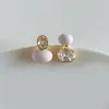 Novos Brincos da Moda com Pérolas Ovais, Design de Alto Padrão, Estilo de Uso Três Vias, Estilo Retrô Francês, Elegante e Chique