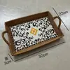 Cesta Cuadrada Rectangular Ovalada Tejida con Vid de Otoño Vietnamita Cesta de Almacenamiento de Escritorio Cesta Tejida para Snacks Frutas Secas