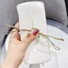 Nuevas Gafas Graduadas Elegantes de Lujo sin Montura con Bordes Cortados para Hombres y Mujeres, Anti Luz Azul, Versátiles, Geniales y Modernas