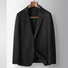 Blazer Casual para Hombre 2026 Primavera/Otoño Lujo Ligero Negocios Elástico Mezcla de Algodón Chaqueta Blazer de Botonadura Única para Hombres de Mediana Edad y Jóvenes