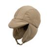 Gorra de aviador de invierno estilo coreano, ligera, cálida, rellena de plumón, con protección para las orejas, para hombres y mujeres, gorro para viento y nieve del noreste, algodón de plumón