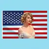Bandera de Mercancía de Celebridades Americanas Transfronteriza 2026, Bandera de Apoyo, Tela para Colgar en Interiores, Tela de Bandera de Fondo de Estrella de Cine y Televisión para Exteriores