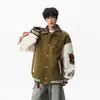 Chamarra bordada de 5 onzas estilo americano de alta resistencia para mujer, fresca y elegante, chamarra de béisbol para hombre, atuendo de pareja, marca de moda 30