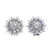 Mu Jing Joyería Plata S925 Estilo Navideño Moda Personal Copo de Nieve Estrella Placa Pendientes Diarios Joker