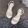 Sandalias de Pedrería de Celebridad Cibernética para Mujer Verano 2019 Talla Talla 32 33 41 42 Todo Combinable Casual Punta Abierta Sandalias Planas