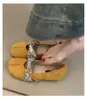 Zapatos de Ballet Populares para Mujer con Tacón Oculto y Lazo, Nuevos Mocasines Mary Jane Slip-On de Primavera