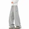 Pantalones Deportivos Lisos de Moda Americana Tendencia para Hombre, Nuevos de Otoño e Invierno Elegantes Juveniles de Pierna Recta Casuales de Pierna Ancha Largos para Hombre