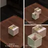 Regalo Porcelana Cerámica Antiguo Objetos Literati Antigüedades Jianzhan Tetera de Plata Taza de Té Caja de Papel Caja Vacía Otro Almacén