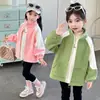 Jaqueta Polar Fleece Infantil, Roupas de Outono e Inverno para Meninas, Novas Roupas Espessas de Veludo para Meninos, Tops Quentinhos de Inverno para Bebê
