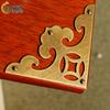 Suministro Directo de Fábrica Pieza de Flor Triangular de Bronce Latón Antiguo para Puerta de Armario Chino Caja de Madera Accesorios Decorativos Protector de Esquina