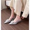 Sandalias de Tacón de Aguja de Punta Estilo Hada para Mujer Verano 2025 Nuevo Estilo Estilo Francés Hermosas Elegantes Versátiles Tacones Altos Poco Profundos para Mujer