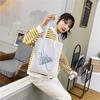 Nueva Bolsa Tote Transfronteriza Bolsa de Lona Bolsa de Estudiante Gran Capacidad Un Hombro Bolsa de Mujer Un Hombro Bolsa de Lona Simple Bolsa de Mujer