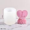 Molde de Vela de Silicone Rosa Amor Aromaterapia Molde de Vela Coluna Flor Amor Dia dos Namorados Molde de Silicone para Gesso DIY