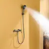 Nuevo Juego de Ducha de Cobre para el Hogar Grifo Mezclador Simple Grifo Integrado Baño Ducha Fría y Caliente Baño
