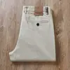 Pantalones Casuales de Pierna Recta Sueltos para Hombre de Negocios, Sarro Lavado Estilo Europeo Otoño e Invierno, Color Caqui, 100% Algodón
