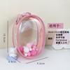 Bolsa de Paseo para Bebé de 10 cm, 15 cm, 20 cm, Bolsa Transparente de PVC, Exhibición de Muñeca de Algodón, Bolsa para Cosméticos, Bolsa a Prueba de Polvo para Bebé