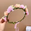 Diadema Floral de Verano y Primavera Super de Hada para Mujer, Accesorio para el Cabello que Realza la Atmósfera para Sesión de Fotos de Adultos, Diadema Pinza para el Cabello de Rosa de Moda