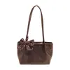 Bolsa de Ombro Única Grande Capacidade com Textura Vintage Feminina Moda Verão 2026 Bolsa Tote para Trabalho e Dia a Dia