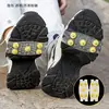 Crampons de Montanhismo para Exterior 5 Dentes Antiderrapantes Coberturas para Sapatos Artefato Antiderrapante para Terrenos Gelados e Nevados Correntes para Sapatos de Escalada Equipamento de Inverno para Neve