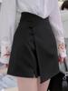 Talla extra Nuevo Estilo Chino Pantalón de Traje Irregular Falda Verano chica rellenita Cintura Alta Pantalones Cortos Diseño Adelgazante Falda