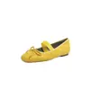 Zapatos de Piel de Oveja para Mujer Estilo Nuevo, Zapatos Individuales Casuales de Color Sólido, Punta Cuadrada, Suela de Tendón de Vaca Antideslizante, Tacón Bajo, Tallas Grandes, Zapatos para Todas las Estaciones