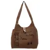 Bolso de mano de moda transfronterizo para mujer, simple y versátil, bolsa de mano para estudiantes, bolso de hombro casual con letras de gran capacidad