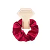 Nuevo Scrunchie de Diamantes Transfronterizo para Bodas de Mujeres Fiesta de Despedida de Soltera Color Sólido Lazo Elástico para Cola de Caballo Accesorio para el Cabello