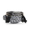 Mochila Transversal Xadrez com Porta-Fones de Ouvido Bolsa Pequena Moda Mais Fácil de Combinar Bolsa de Cintura Impermeável Multifuncional Grande Capacidade Portátil