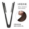 Peine para alisar el cabello lacio en casa, peine de madera contrachapada tipo V, peine antiestático multifuncional para rizar el cabello lacio, peine para alisar el cabello lacio