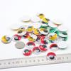 Paquete pequeño PVC adhesivo autoadhesivo ojos móviles multicolor pestañas de color cejas de color color mixto plástico ojos Niños Bricolaje
