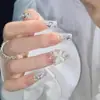 Unhas Usáveis Sexy Flash Personalizadas, Unhas Postiças de Alto Padrão, Adesivos de Nail Art Usáveis Gelo-Transparente, Adesivos de Nail Art Mais Vendidos, Produtos Acabados