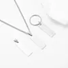 Colar com Pingente de Aço Inoxidável Estilo Bastão Estéreo Brilhante Moda Criativa Europeu e Americano Mais Vendido Simples Nicho 38*12mm