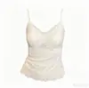Camisola de encaje cepillado para otoño e invierno para mujer, con diseño de lunares, efecto push-up, ajuste suave para la piel y sin costuras, copas fijas y un hermoso diseño en la espalda, perfecta como capa interior o capa base