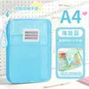 Bolsa de Almacenamiento para Exámenes A4 de Malla de Nylon, Portátil, Gran Capacidad, Diseño Tridimensional, Engrosada, Portadocumentos Transparente en Forma de L