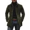 Cardigan Masculino de Bolso Botão Liso Europeu e Americano Roupa de Duas Peças Jaqueta de Terno Masculina Primavera e Outono