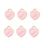 Colgante Redondo de Aleación con Goteo de Aceite de Doble Cara de las Doce Constelaciones para Pulsera, Collar, Llavero DIY, Accesorios de Joyería U114
