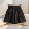 Shorts Caseros de Algodón Lavado con Borde para Mujer, Shorts Finos Elásticos de Verano para Dormir, Pantalones Cortos de Pierna Ancha Adelgazantes Versátiles para Usar al Aire Libre