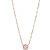 Mini Collar de Acero de Titanio con un Solo Diamante para Mujer, Popular Accesorio Colgante de Joyería de Moda Tiktok, Cadena para Clavícula 18K