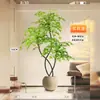 Nantian Bambú Estilo Lujo Ligero Árbol Artificial Decoración Interior Sala de Estar Adornos de Pie Paisajismo Planta Verde Biónica Flor de Seda en Maceta Otros