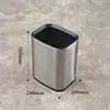 Papelera Grande de Acero Inoxidable para Hoteles, Habitaciones de Huéspedes, Salas de Masaje de Pies, Salas de Billar, Casas de Huéspedes, Inodoros y Ranuras de Baño
