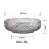 Ensaladera de verduras en relieve estilo europeo, cuenco de vidrio martillado transparente, cuenco para desayuno doméstico, cuenco para avena, cuenco para postre