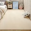 Alfombrilla Moderna Nórdica de Color Sólido de Coral para Mesa de Café de Sala de Estar Alfombra Decorativa para el Hogar Mesita de Noche Sofá Completamente Antideslizante Aislante de Sonido
