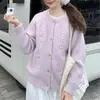 Cardigan Suéter Bordado Floral Vintage 2026 Outono/Inverno Novo Estilo Coreano Suave e Casual Casaco de Tricô Top