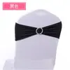 Flor Elástica para Respaldo de Silla, Funda Decorativa de Color Sólido para Respaldo de Silla, Moño, Aro de Correa con Hebilla de Diamante para Boda de Exposición