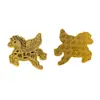 Año del Caballo de Dibujos Animados, Hazte Rico Inmediatamente, Mejora Constantemente, Pegatinas para Teléfono Móvil de Imitación de Pan de Oro, Hazte Rico y Atrae Riqueza, Pegatinas Decorativas para Fundas de Teléfono Móvil