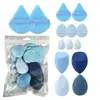 Explosiones transfronterizas Drifting Bottled 14 piezas Powder Puff suit Beauty Egg Thumb Powder Puff Cotton Powder Puff Mini Powder Puff
