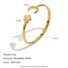 Estilo de Moda Europeo y Americano, Personalidad de Nicho, Pendientes de Gama Alta, Acero Inoxidable Chapado en Oro de 18 Quilates, Forma de Estrella y Luna, Anillo de Estrella de Cuatro Puntas