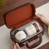 Juego de Té Kung Fu, Juego de Té de Recepción con Flor de Glicinia China Fresca, Caja de Regalo de Alta Gama para el Hogar, Personalización al por Mayor para Empresas
